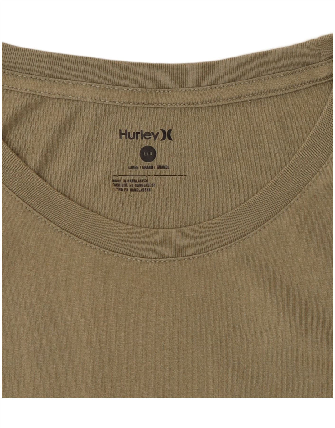 Męski T-shirt z grafiką Hurley, duży, khaki