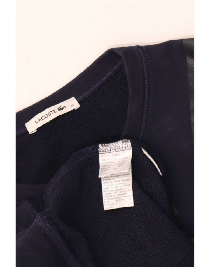 Lacoste Damska bluza z grafiką, rozmiar 40, średni granatowy, bawełniany