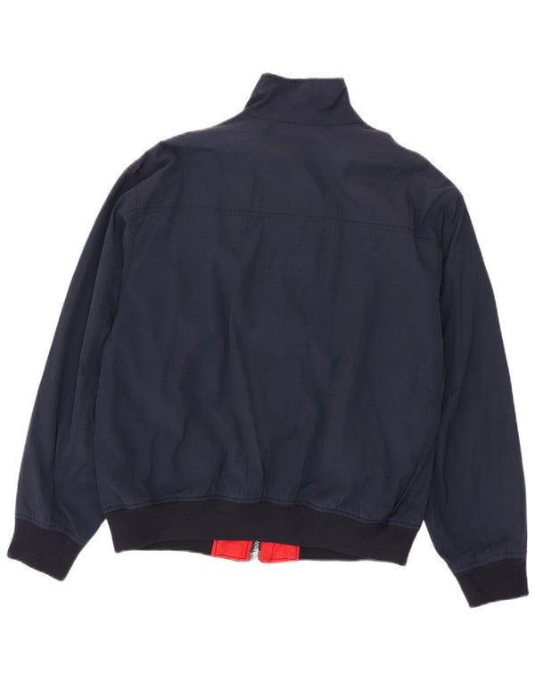 Męska kurtka bomberka IT 48 w stylu vintage, średnia granatowa, bawełniana