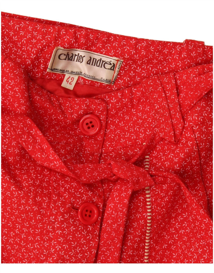 Vintage damska spódnica w kształcie litery A IT 42 Medium W28 Red Floral