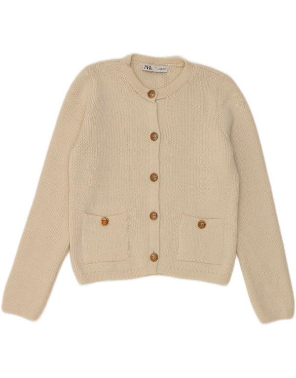 Sweter damski Zara UK 12, średni, złamany biały akryl
