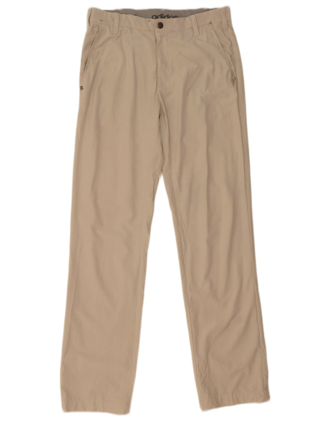 Adidas Męskie Proste Spodnie Chino W30 L32 Beżowy Poliester