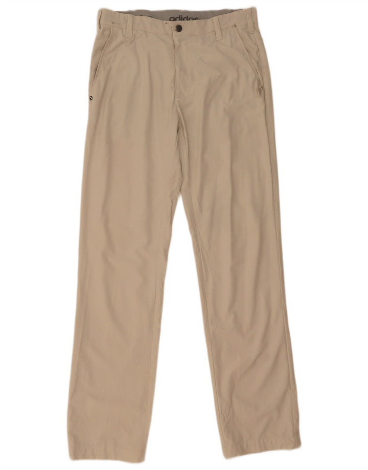 Adidas Męskie Proste Spodnie Chino W30 L32 Beżowy Poliester