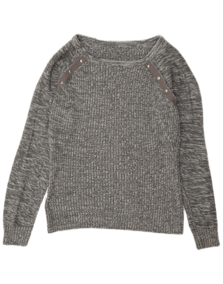 Sweter damski Guess z dekoltem w łódkę UK 14, średni szary, nakrapiany