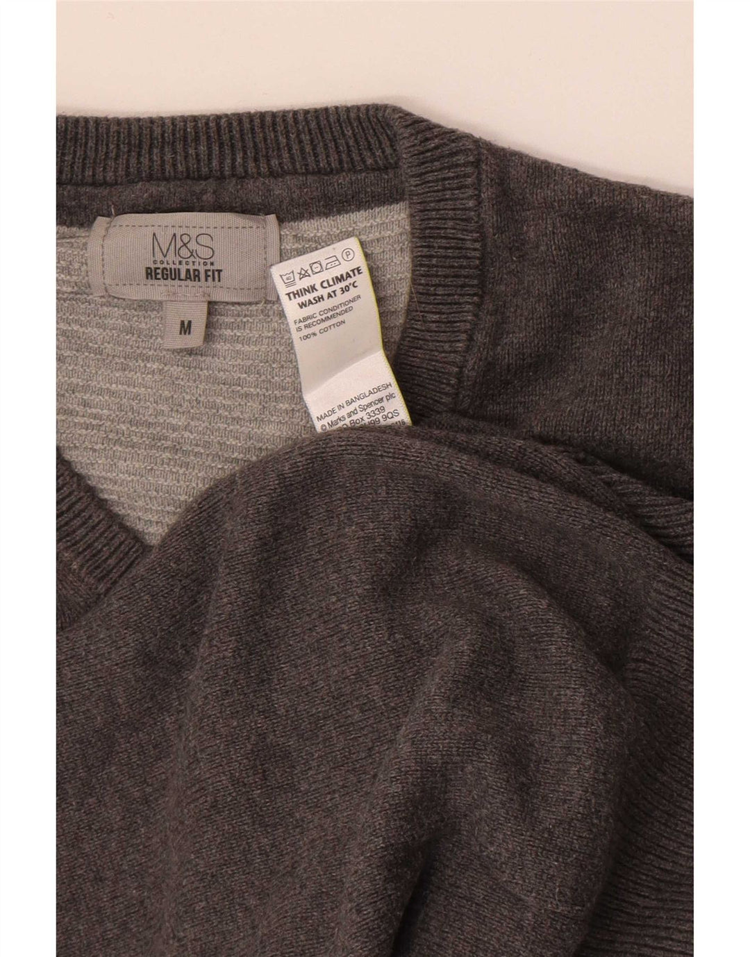 Marks & Spencer Męski podkoszulek bez rękawów o regularnym kroju, średnioszary, bawełniany