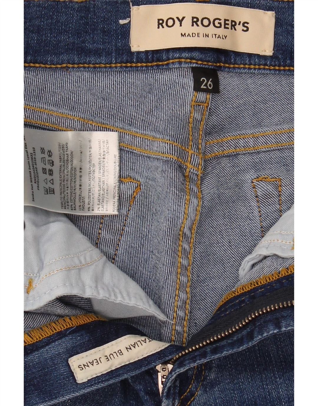 Damskie dżinsy Bootcut Roy Rogers W26 L27 Niebieskie bawełniane
