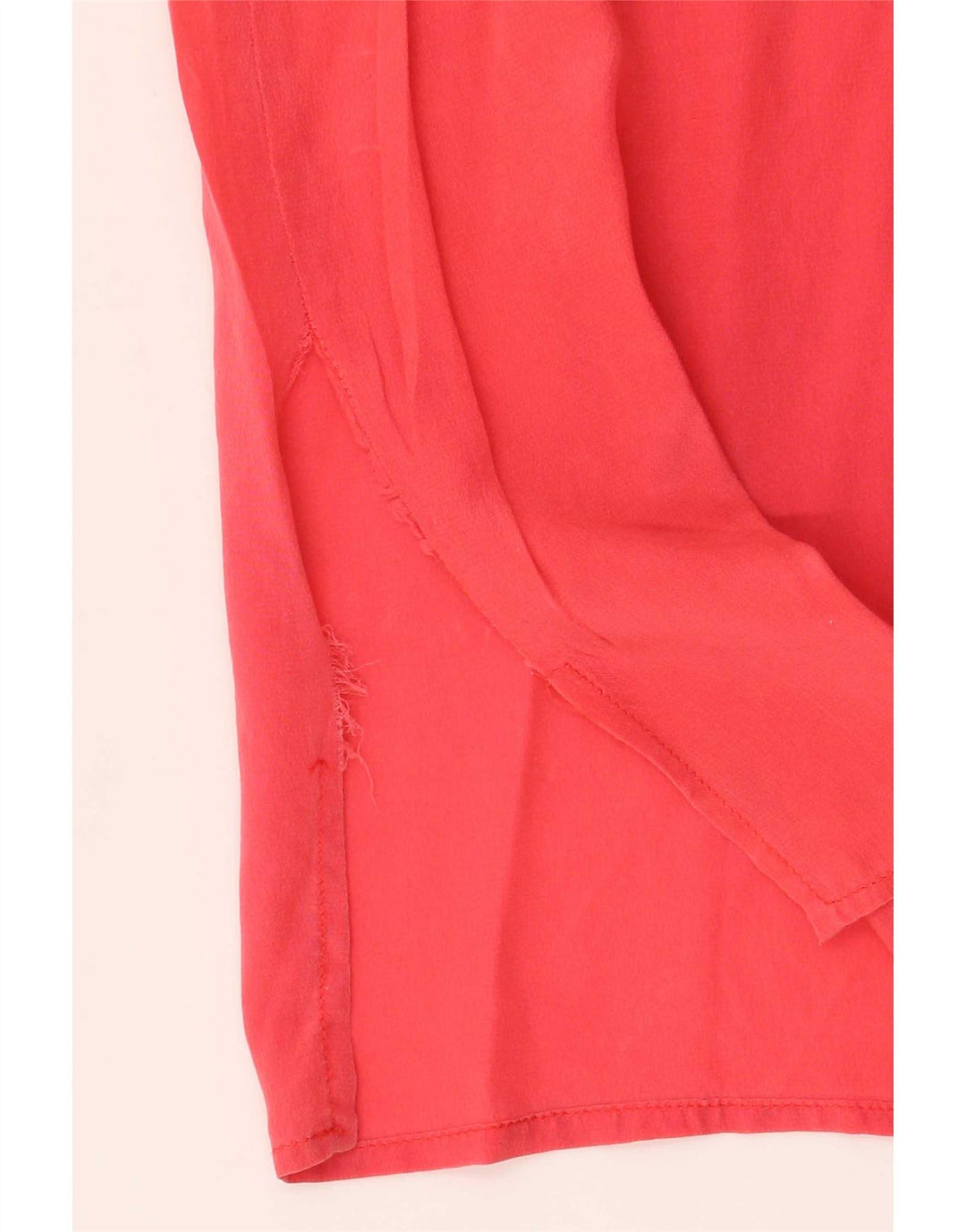 Damska bluzka bez rękawów w stylu vintage, UK 14, średni czerwony jedwab