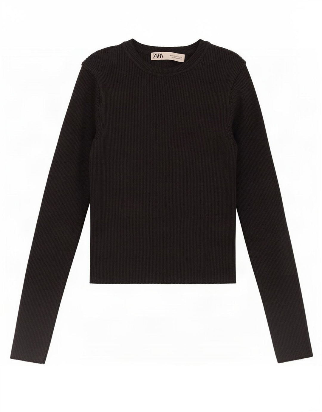 Damski top z długim rękawem Zara UK 8 Small, czarna wiskoza