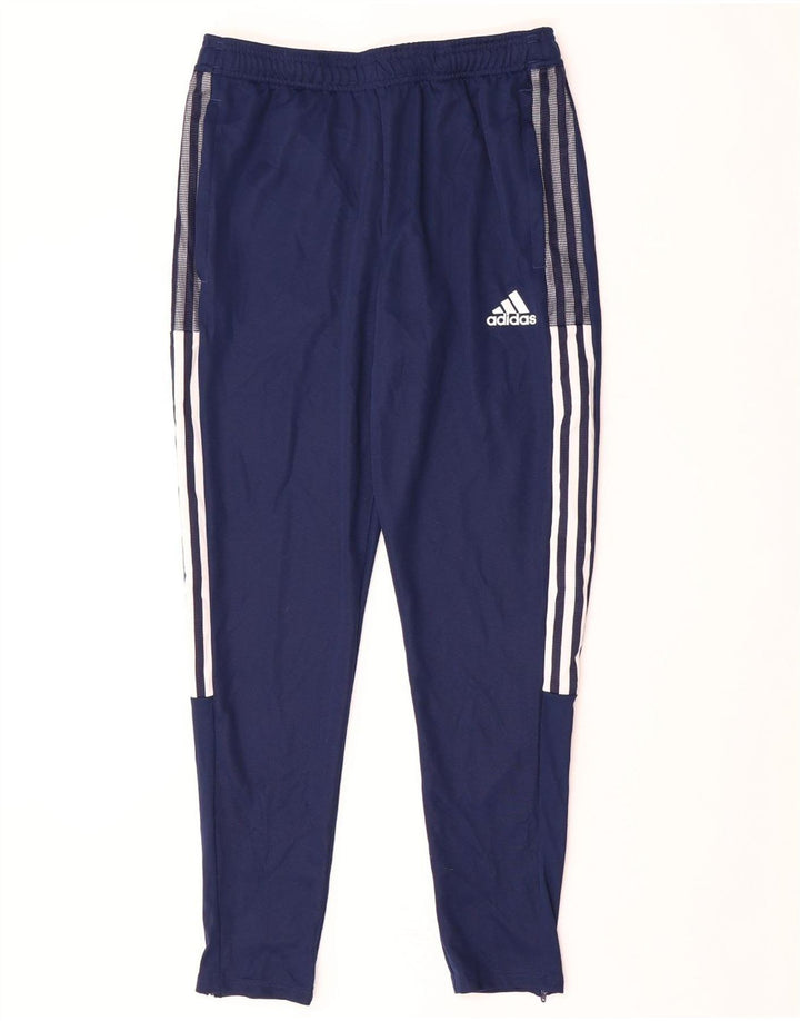 ADIDAS Mens Aeroready Tracksuit Trousers Medium  Navy Blue Polyester