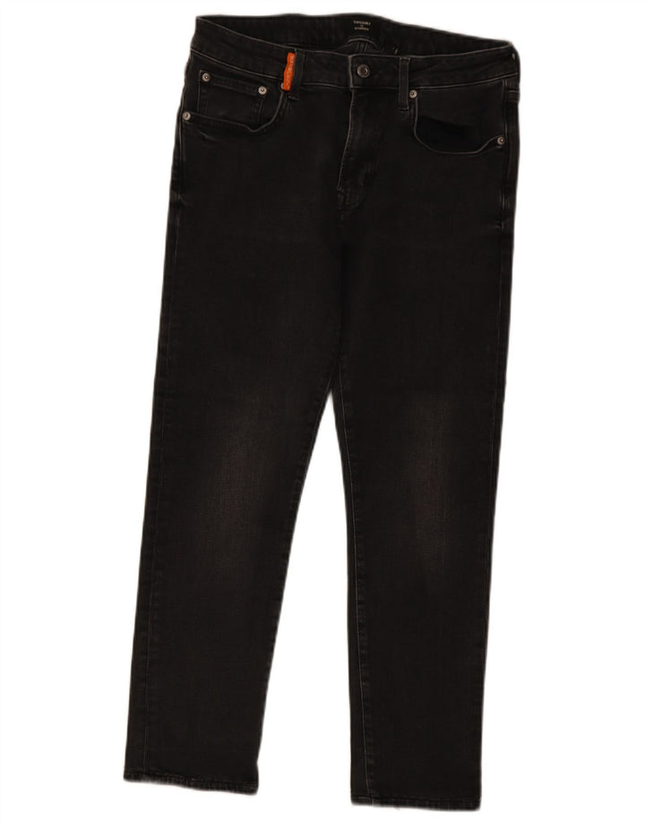 Damskie jeansy Superdry Crop W32 L25 Szara bawełna