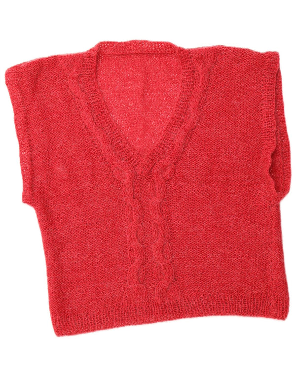 Damski podkoszulek VINTAGE z krótkim rękawem UK 14, średni róż