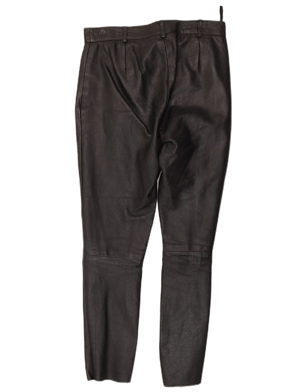 Damskie spodnie skórzane Sasha Slim UK 12 Medium W30 L26 Czarne