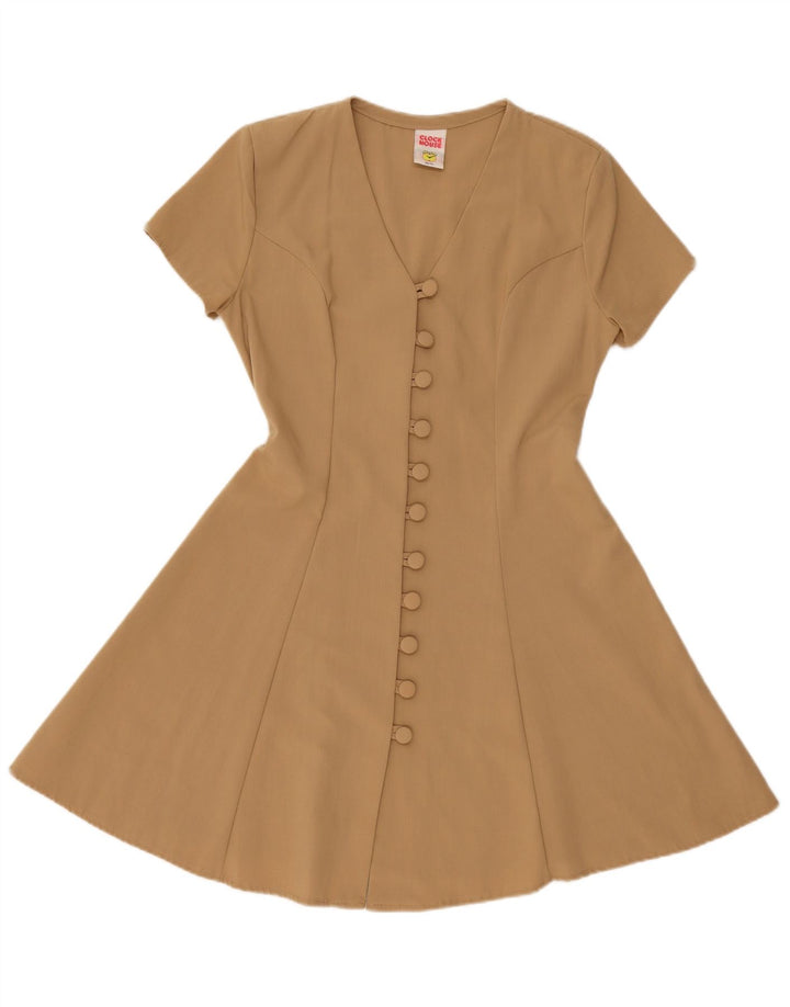 Damska sukienka o linii A CLOCK HOUSE EU 38/40, średni beżowy poliester