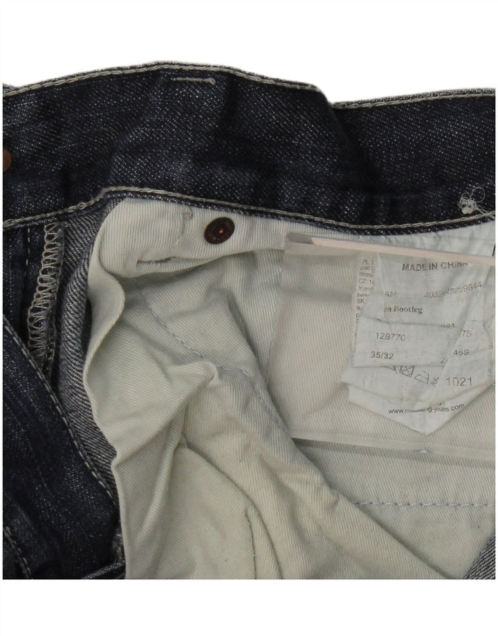 Damskie jeansy Bootcut Mustang W35 L32 Granatowe, bawełniane