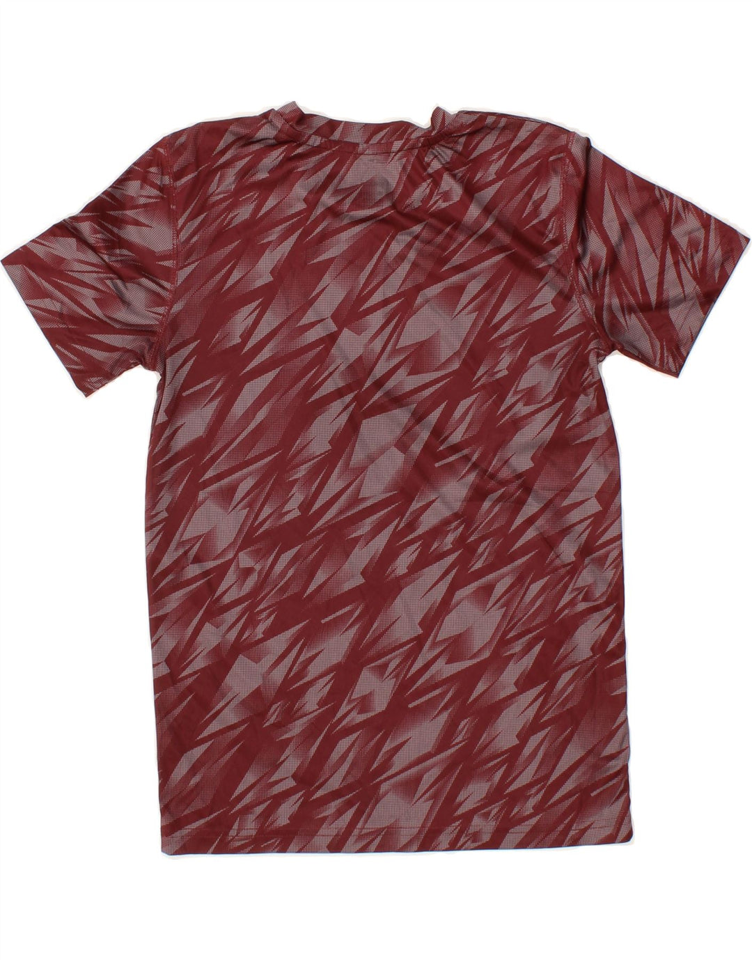 ADIDAS Boys Graphic T-Shirt Top 10-11 Years Medium Maroon Geometric Vintage Adidas and Second-Hand Adidas from Messina Hembry 