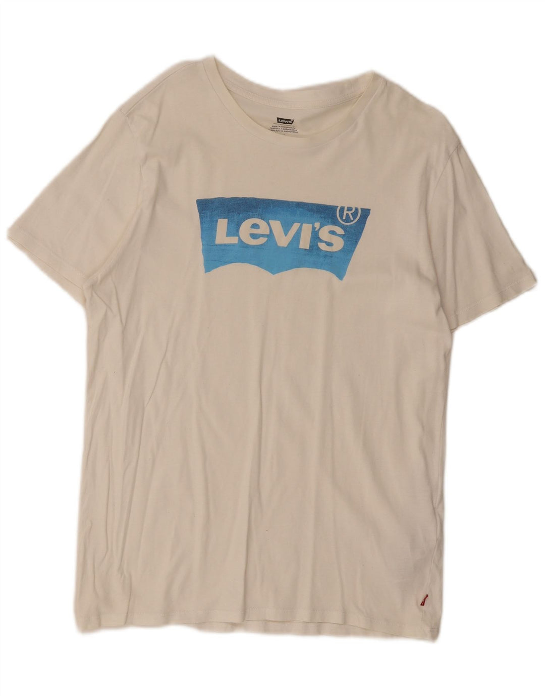 Męski T-shirt z grafiką Levi's, duży, biały, bawełniany