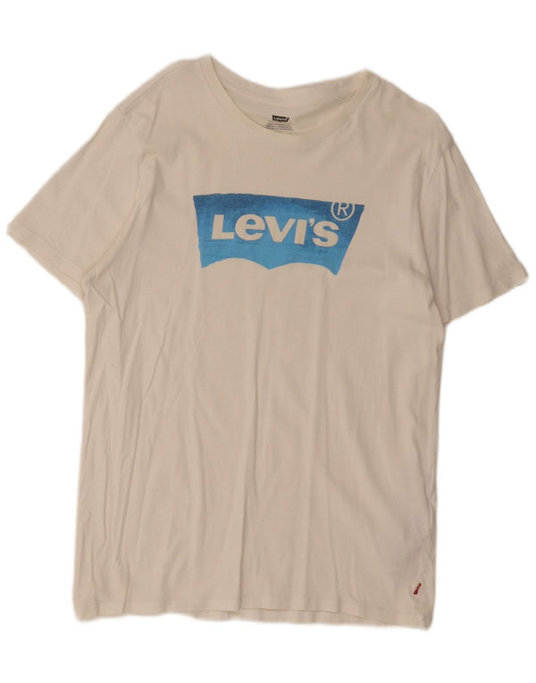 Levi's Mens Graphic T-Shirt Top Large White Cotton