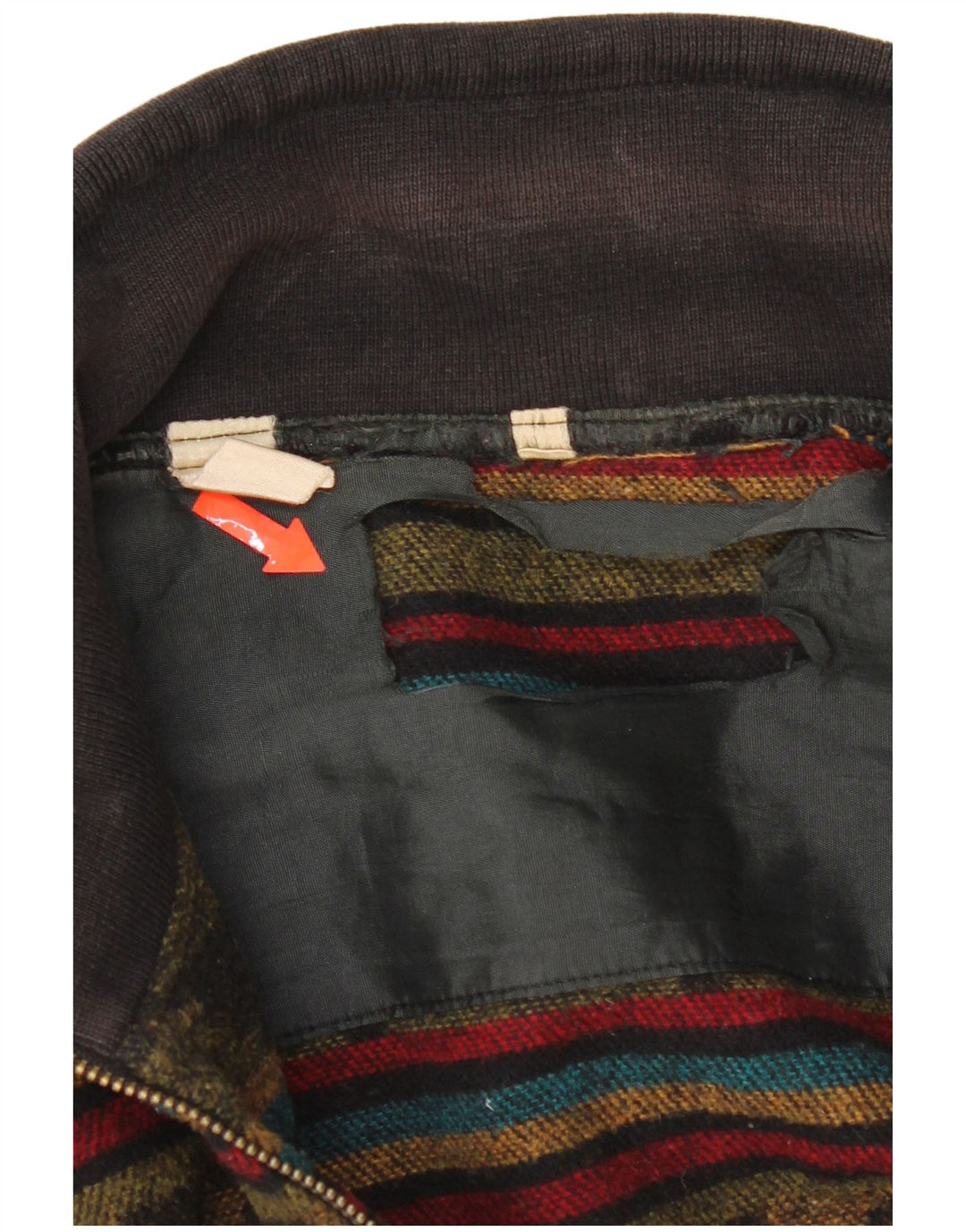 Vintage męski sweter z zamkiem błyskawicznym XL, wielokolorowy Fair Isle