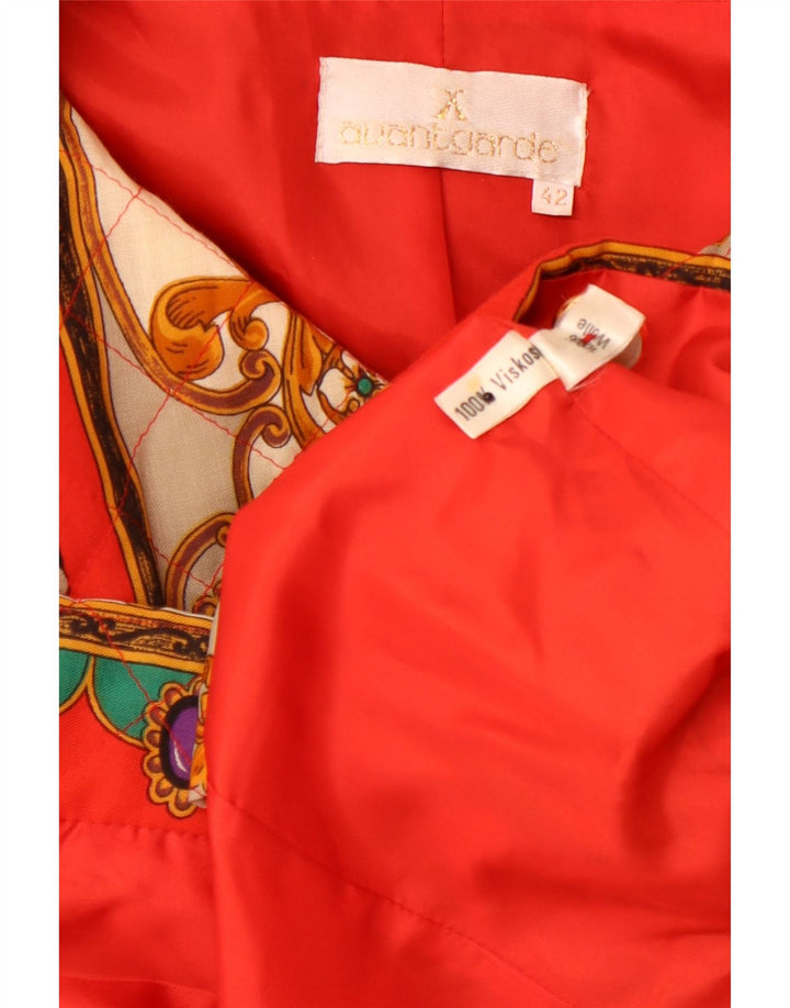 Damska marynarka VINTAGE zapinana na 5 guzików IT 42, średnio pomarańczowa Paisley