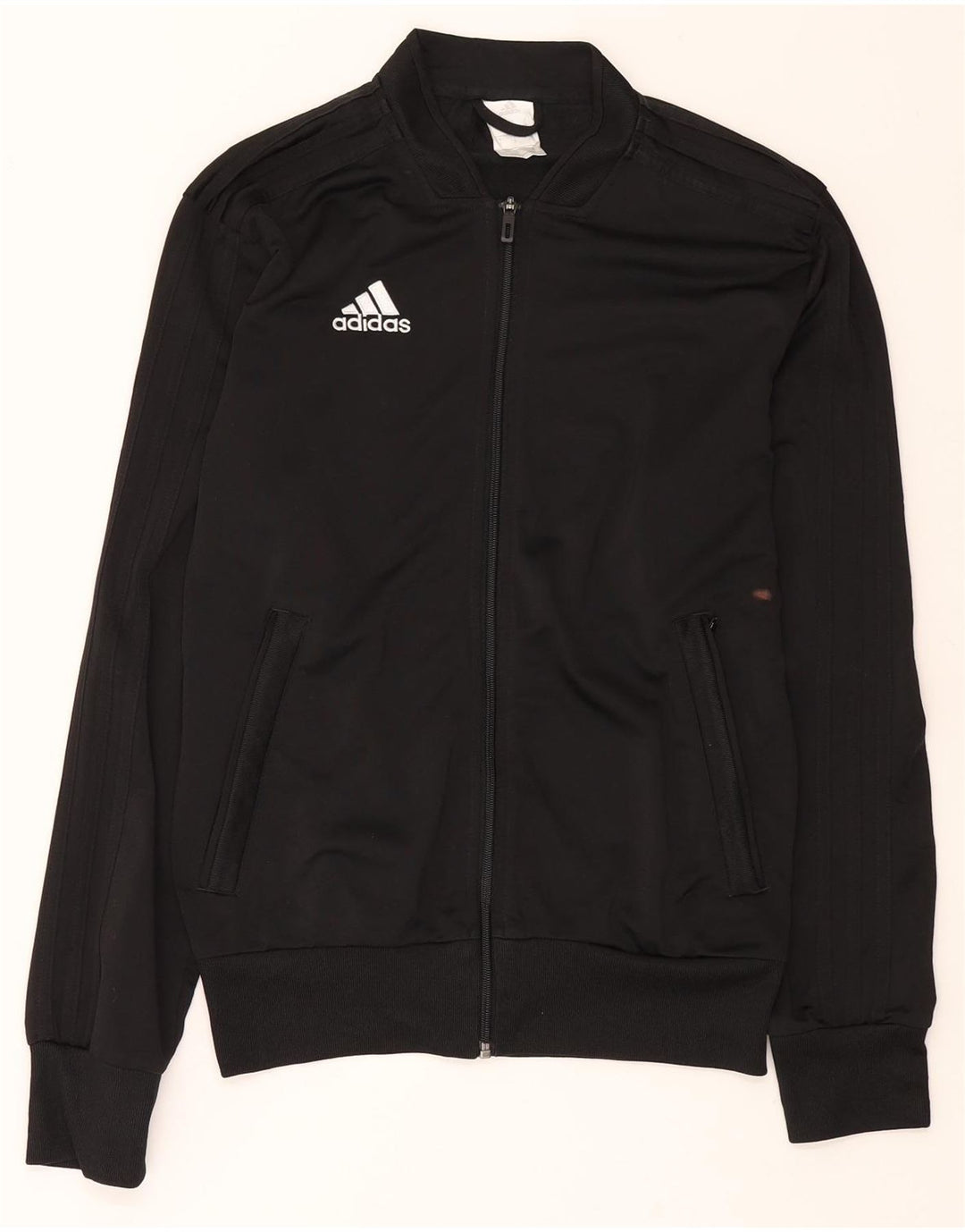 ADIDAS Mens Tracksuit Top Jacket Small Black Polyester Vintage Adidas and Second-Hand Adidas from Messina Hembry 