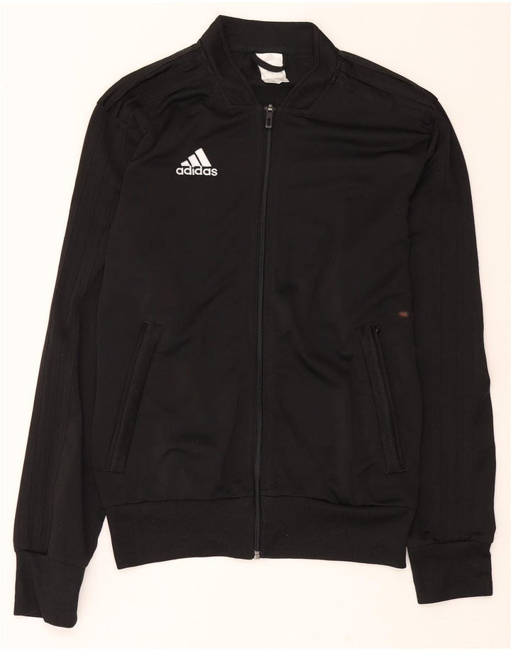 ADIDAS Mens Tracksuit Top Jacket Small Black Polyester Vintage Adidas and Second-Hand Adidas from Messina Hembry 
