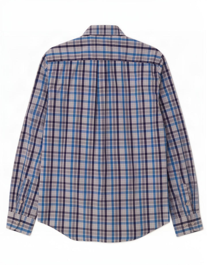 Koszula męska Tommy Hilfiger w małą niebieską kratkę, bawełniana