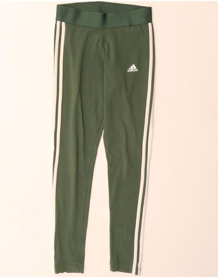 Legginsy Damskie Adidas UK 8/10 Małe Zielone Bawełniane