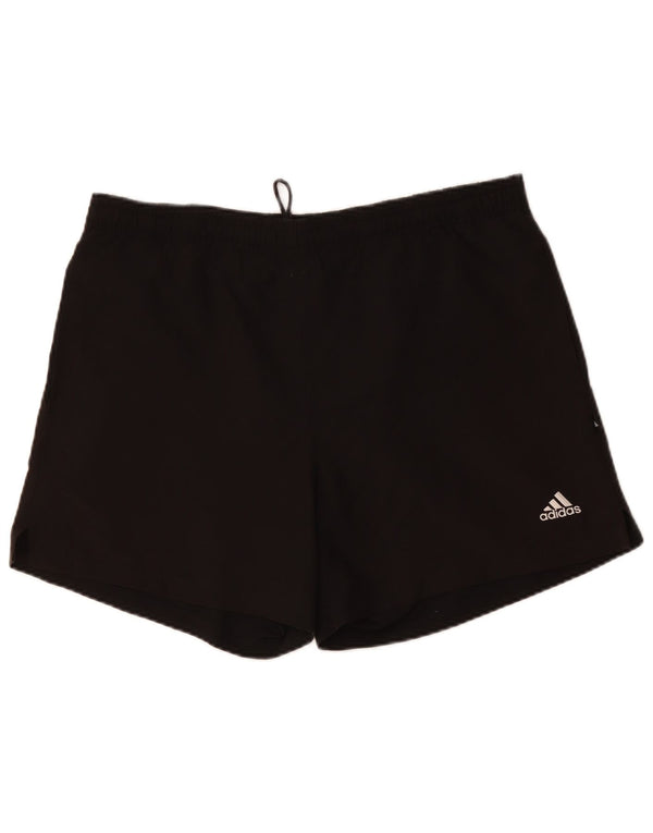 Męskie spodenki sportowe Adidas, duże, czarne, poliestrowe