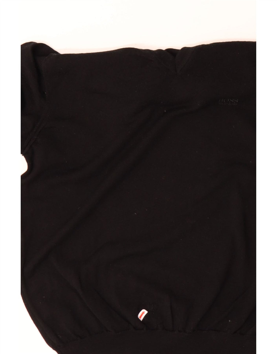 Męski sweter z dekoltem w serek HUGO BOSS, średni czarny