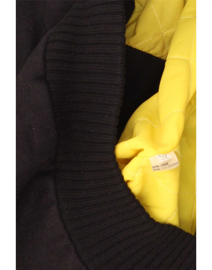 Męska kurtka wiatrówka Bomber w stylu vintage IT 52 XL Czarna wełna