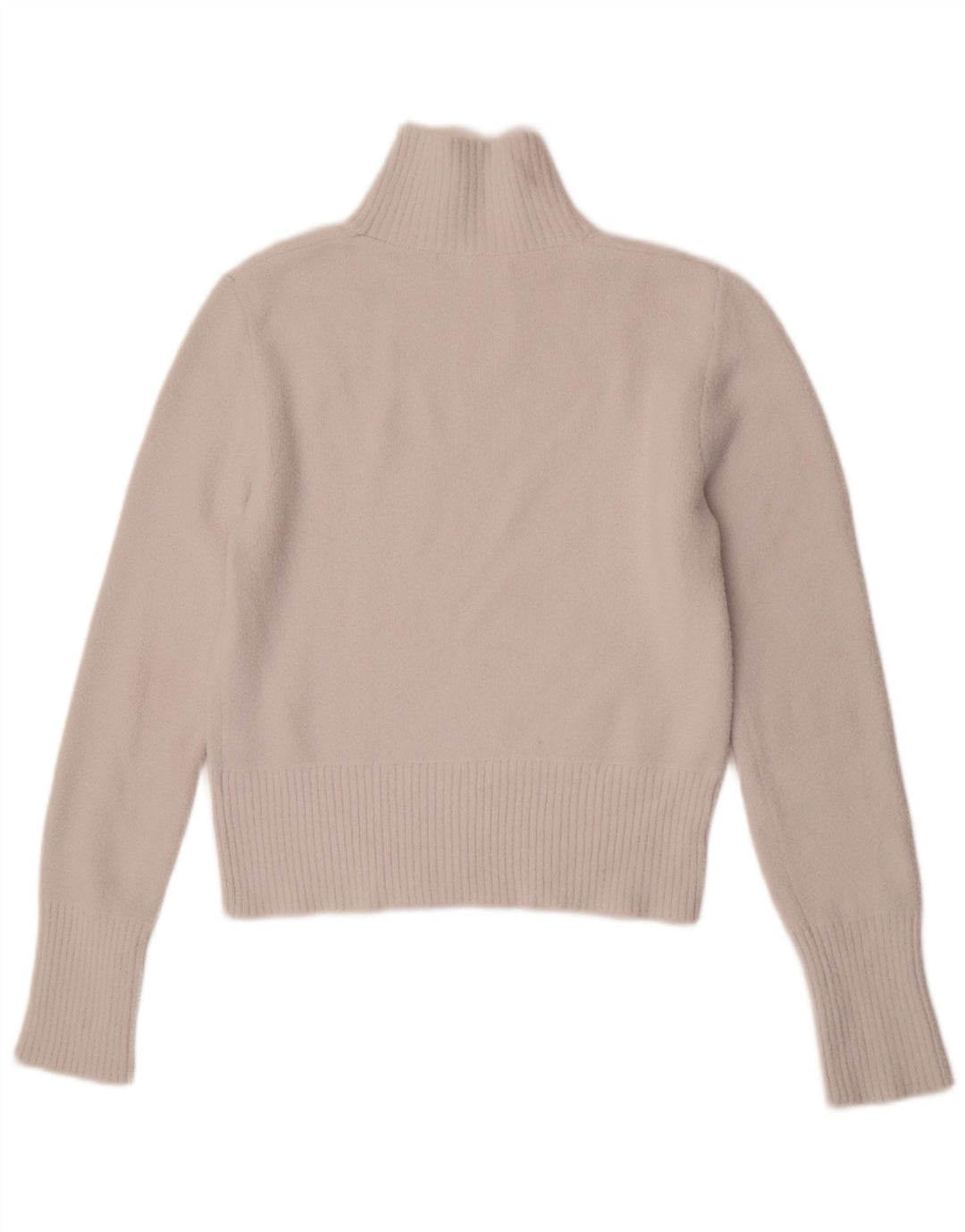 Damski sweter z golfem Zara UK 12, średni biały nylon