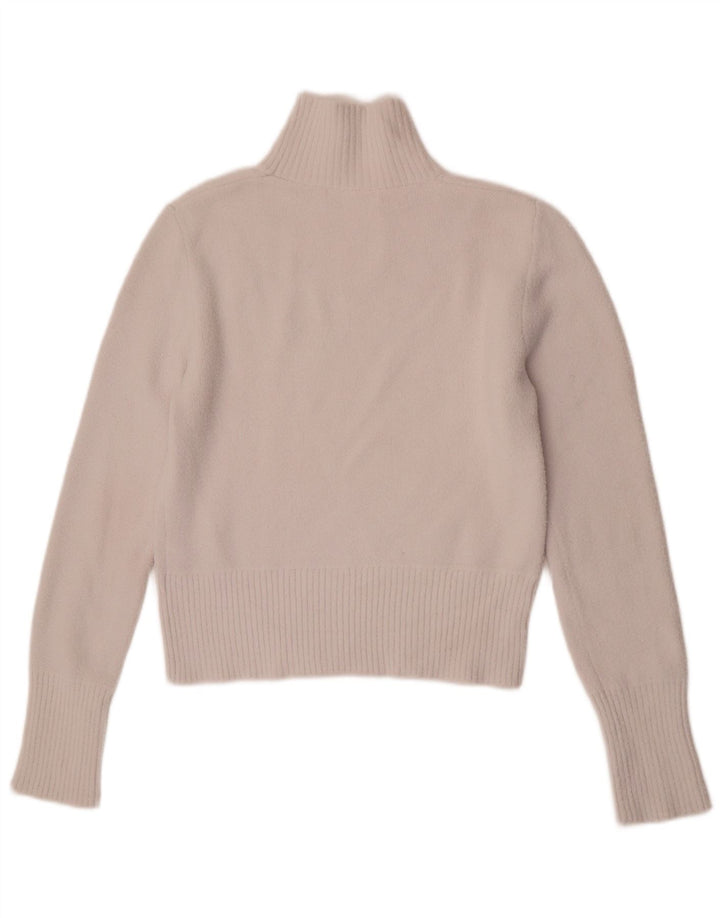Damski sweter z golfem Zara UK 12, średni biały nylon