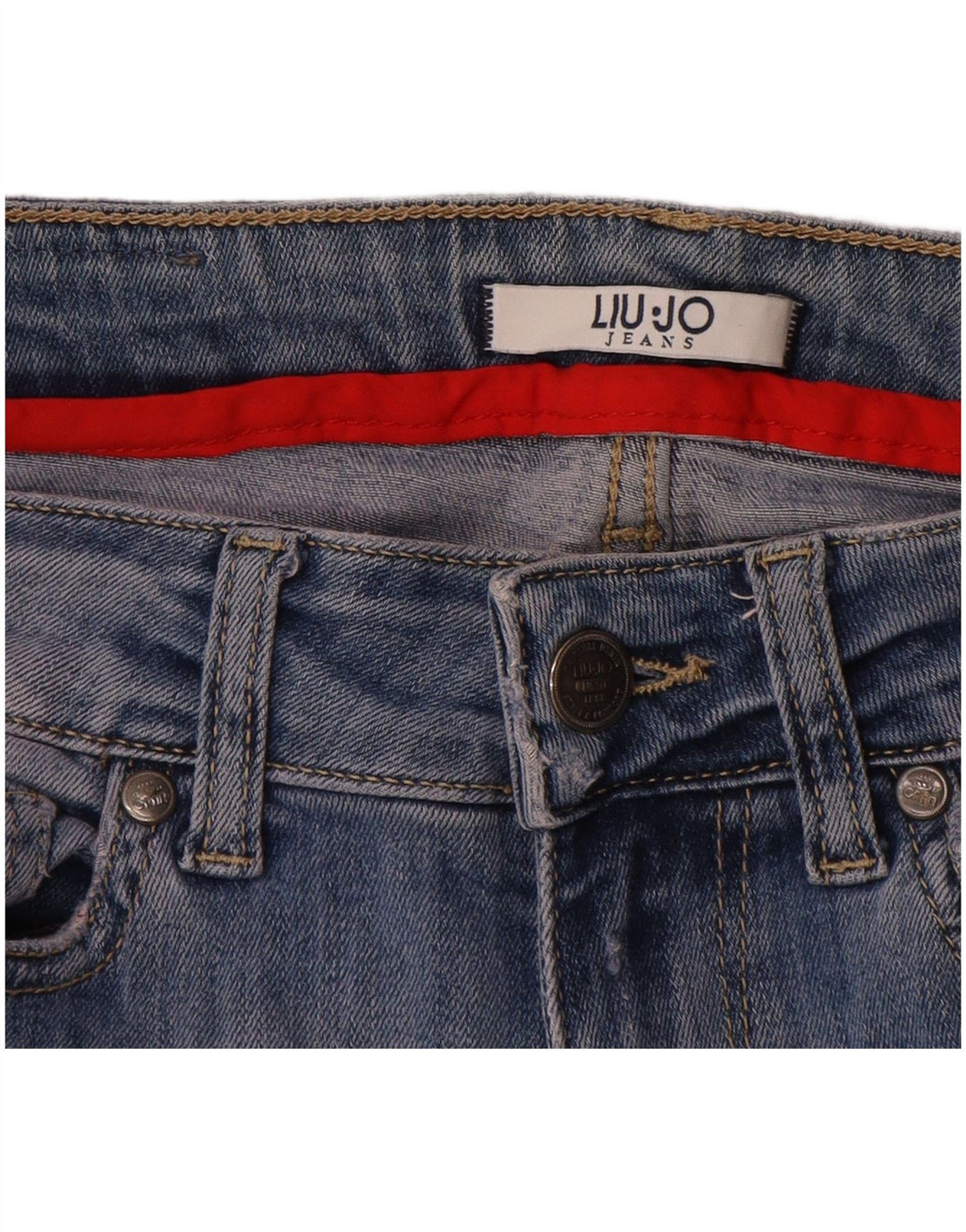 Damskie jeansy skinny Liu Jo W26 L31 Niebieskie