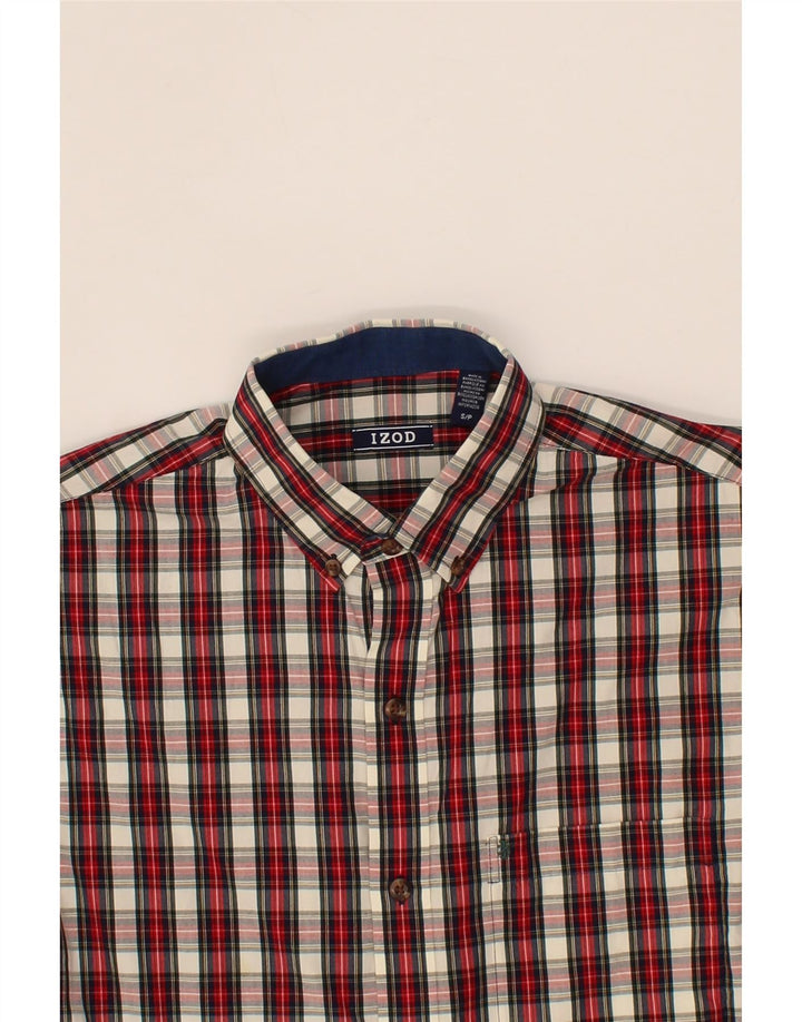 IZOD Mens Shirt Small Red Check Cotton Vintage Izod and Second-Hand Izod from Messina Hembry 