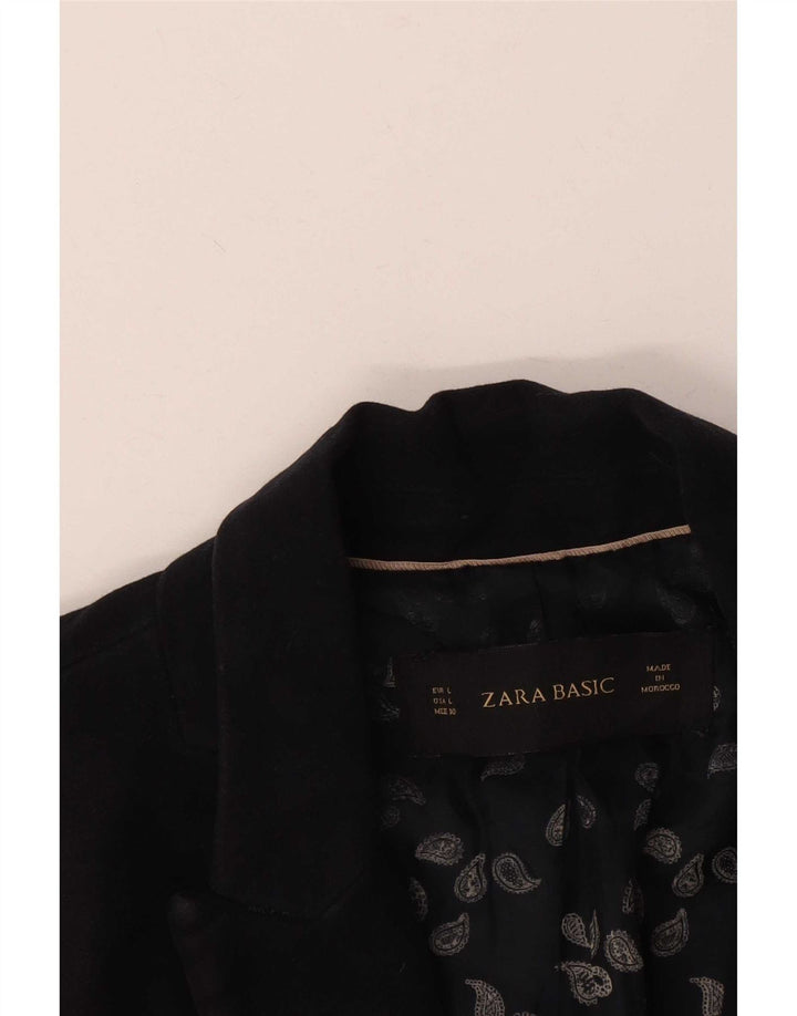 Zara damska marynarka zapinana na 1 guzik UK 14 duża granatowa