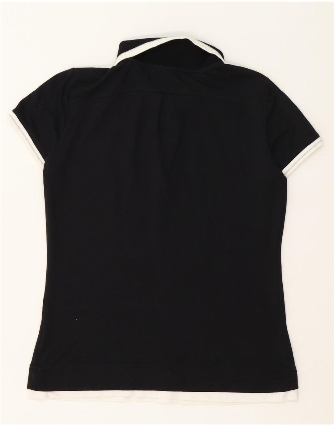 CHAMPION Womens Heritage Fit Polo Shirt UK 14 Medium Black Vintage Champion and Second-Hand Champion from Messina Hembry 