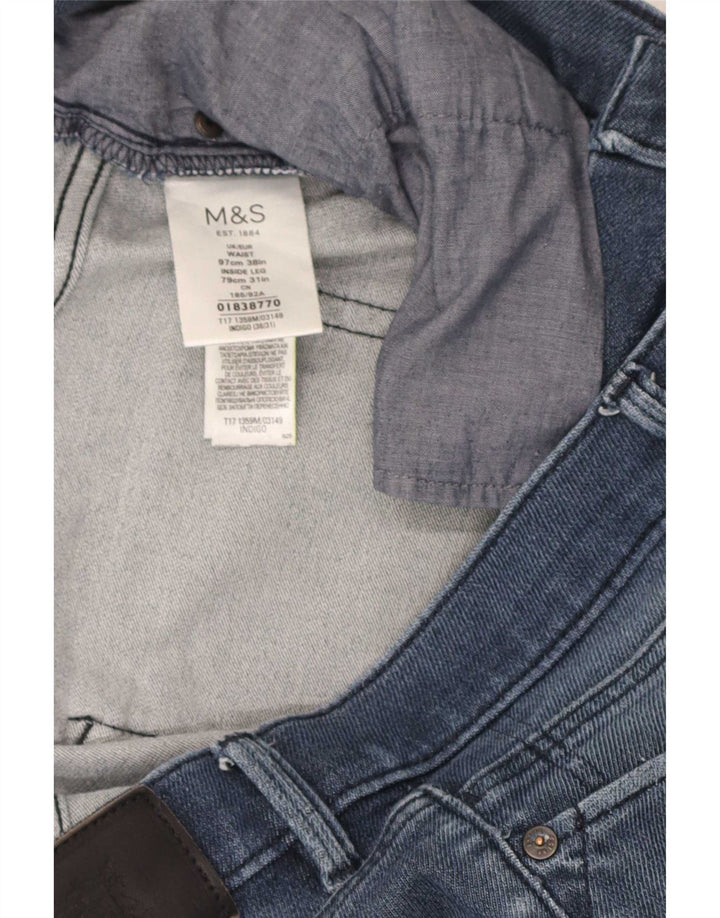 Marks & Spencer Damskie proste dżinsy W38 L31 Niebieskie bawełniane