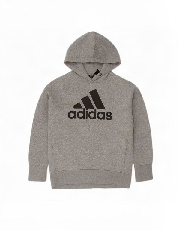 Damska bluza z kapturem Adidas Graphic UK 12/14 Średnia szara, nakrapiana bawełna