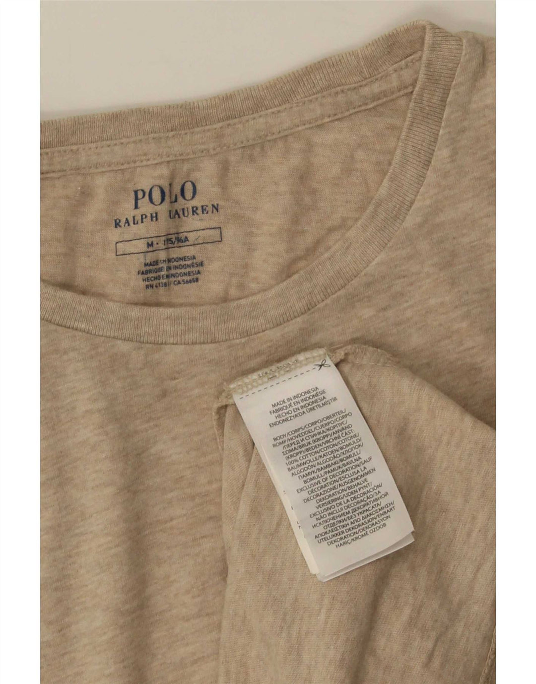 Koszulka męska Polo Ralph Lauren Top średnia beżowa bawełna
