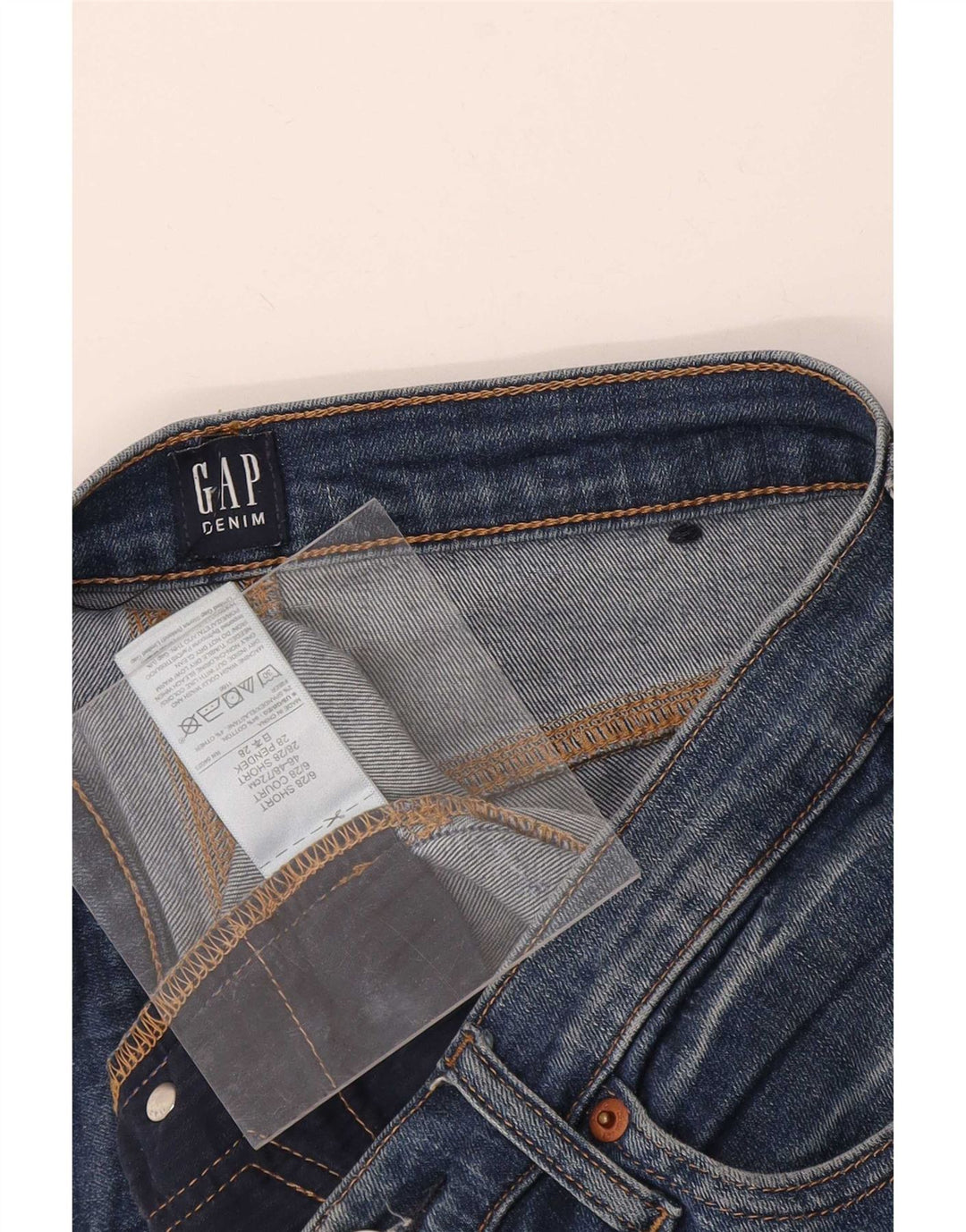 Damskie jeansy Gap Slim W28 L28 Niebieskie bawełniane