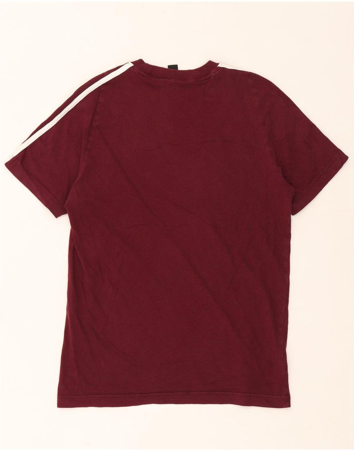 T-shirt męski ADIDAS, mały, bordowy, bawełniany