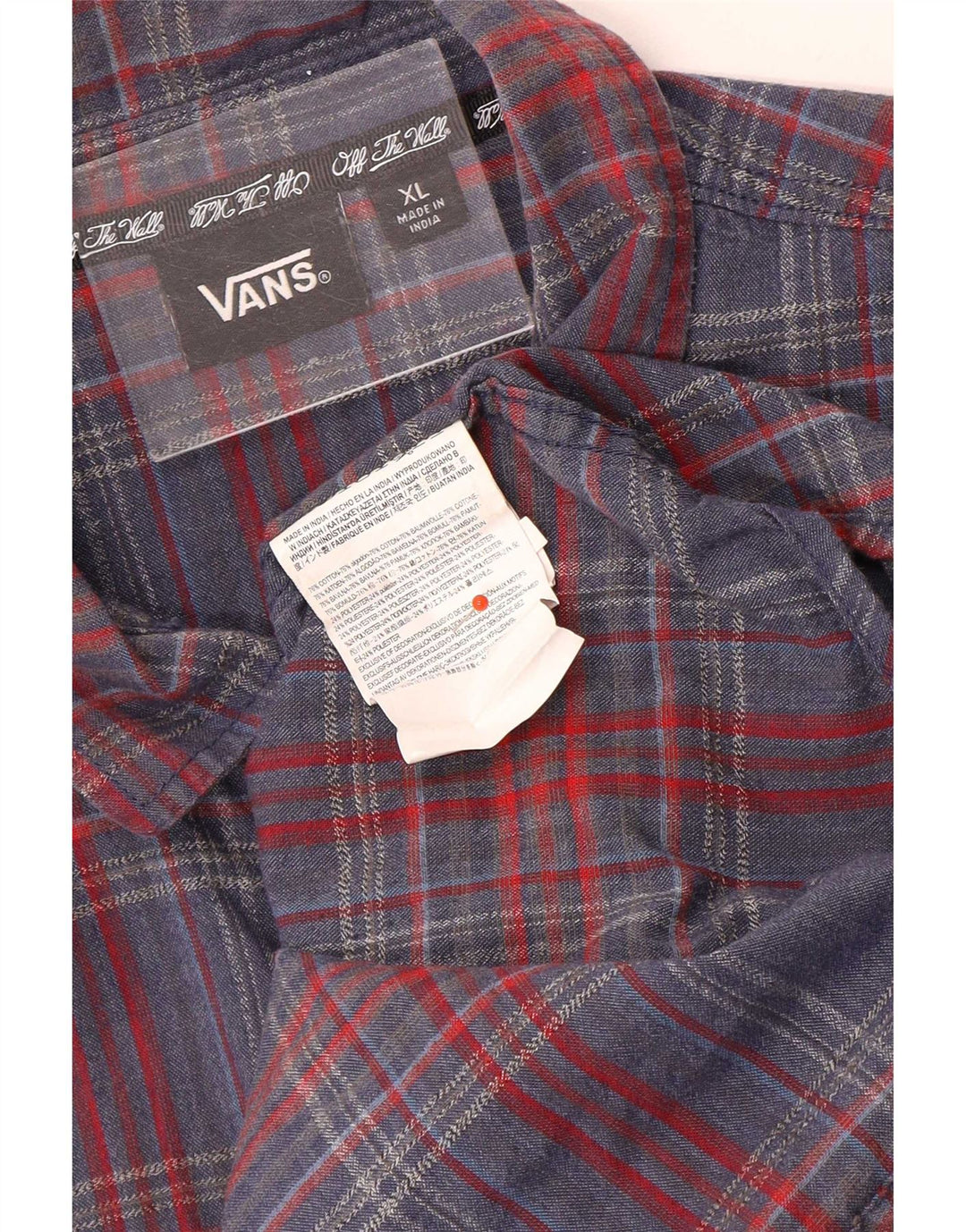 Męska koszula flanelowa Vans XL w wielokolorową kratę, bawełniana