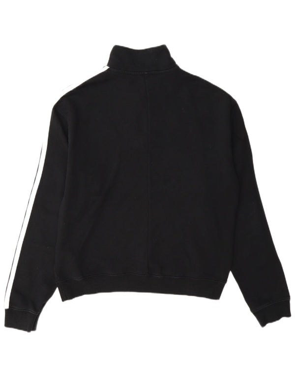 Damska bluza Adidas z zamkiem błyskawicznym, UK 12/14, średnia czarna bawełna