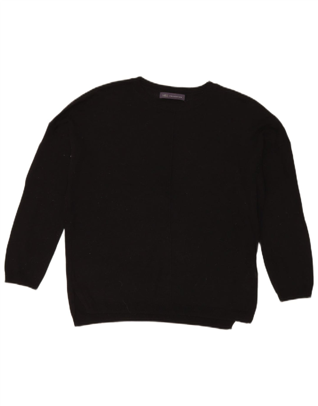 Sweter damski Marks & Spencer z okrągłym dekoltem, UK 14, średni czarny