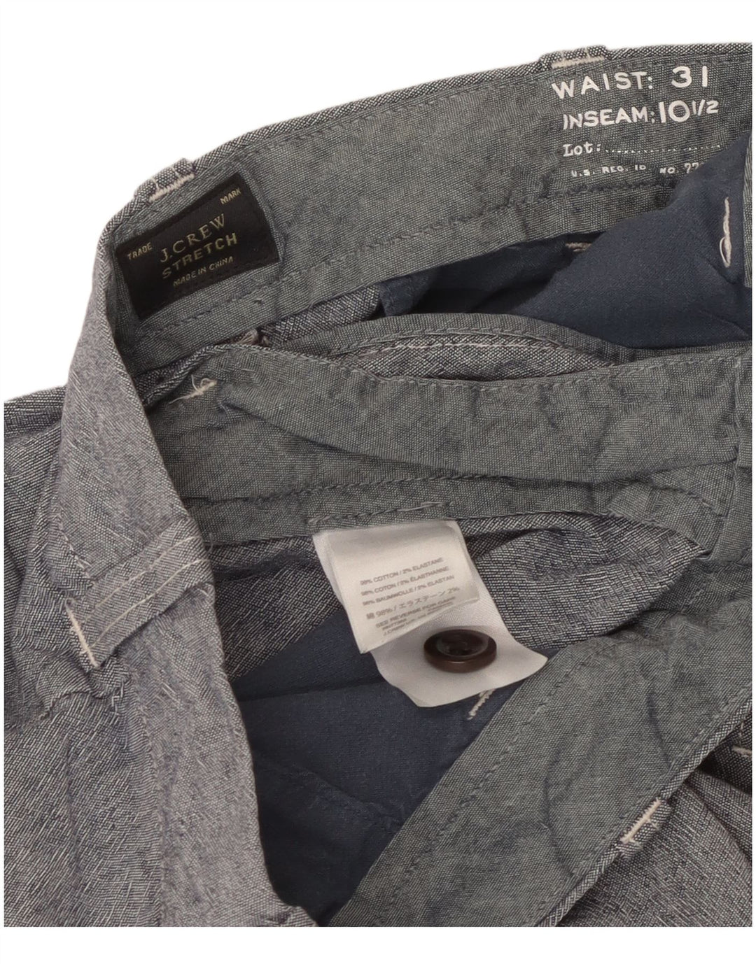 Męskie spodenki Chino J. Crew W31 Średnioniebieskie, bawełniane