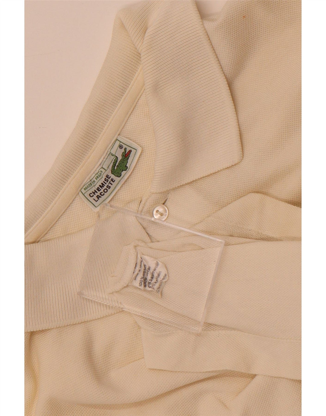 Męska koszulka polo Lacoste, rozmiar 6, XL, biała, bawełniana