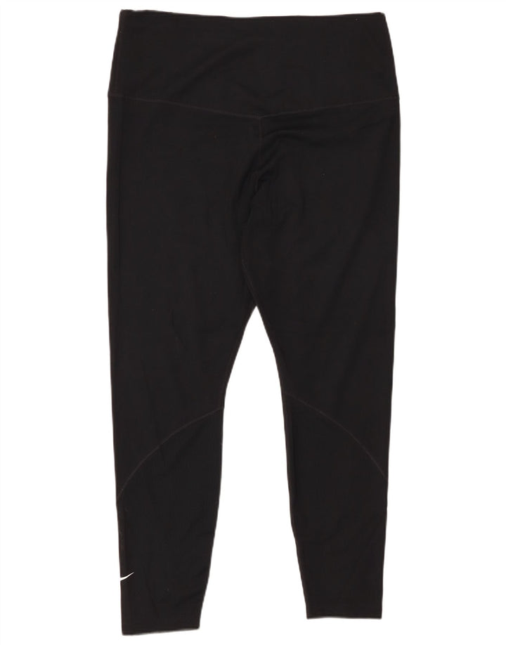 Damskie legginsy NIKE Dri Fit UK 18 XL, czarny poliester