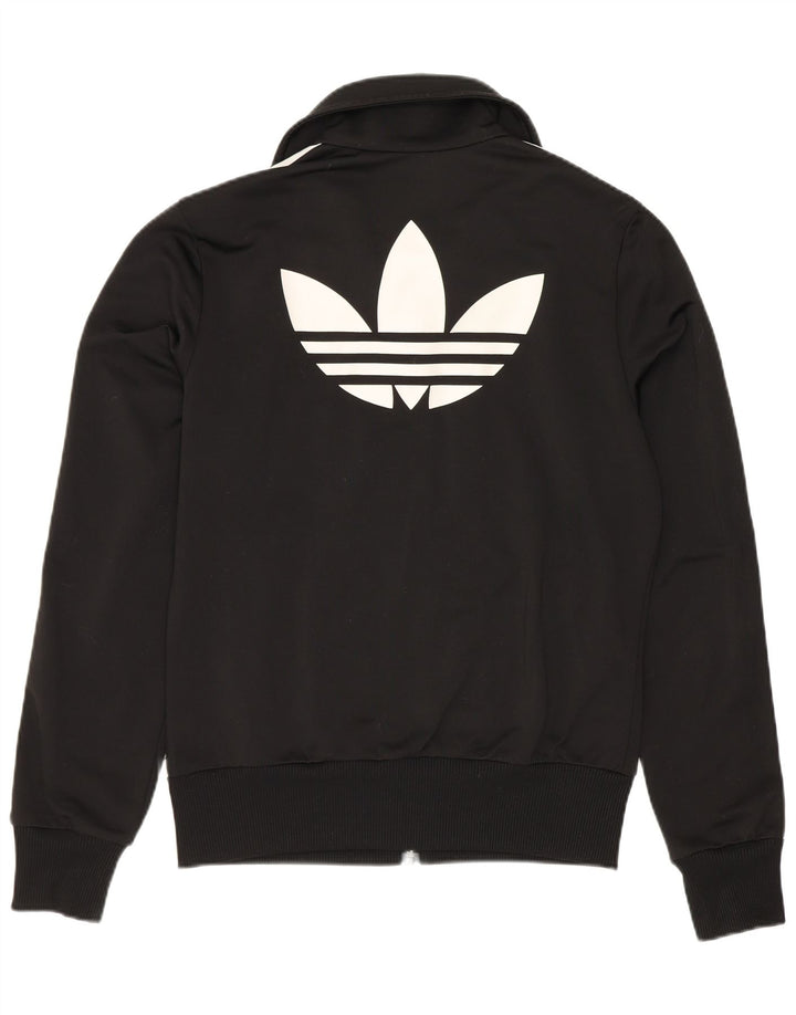Damska kurtka dresowa Adidas z grafiką EU 38, mała, czarna, poliester