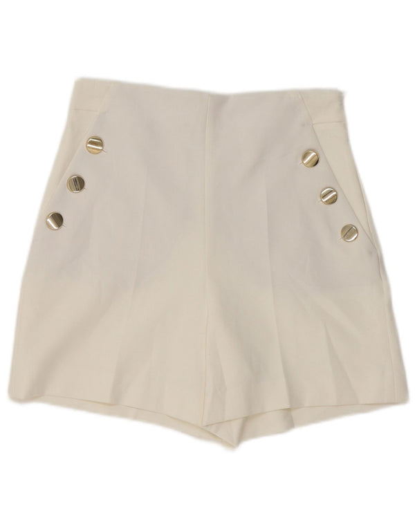 Damskie spodenki chino z wysokim stanem Zara XS W24 białe