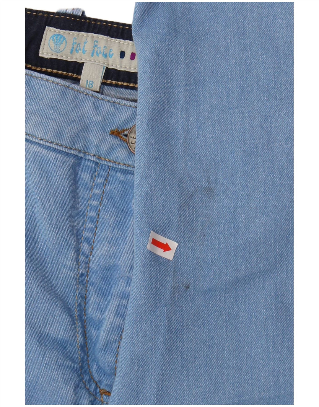 Damskie jeansy przycięte FAT FACE UK 18 XL W36 L22 Niebieskie bawełniane